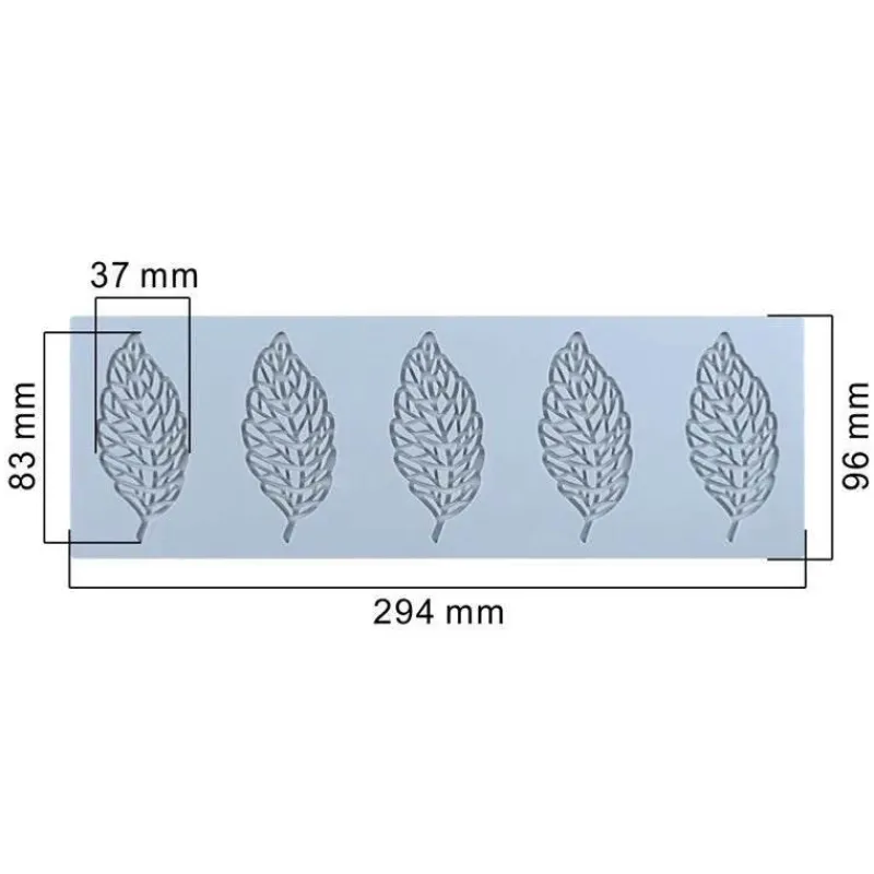 Tom Küche & Esszimmer-Silikonform mit Korallenzweig und Blättern für Kuchen- und Schokoladendekoration