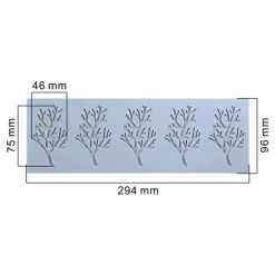 Tom Küche & Esszimmer-Silikonform mit Korallenzweig und Blättern für Kuchen- und Schokoladendekoration
