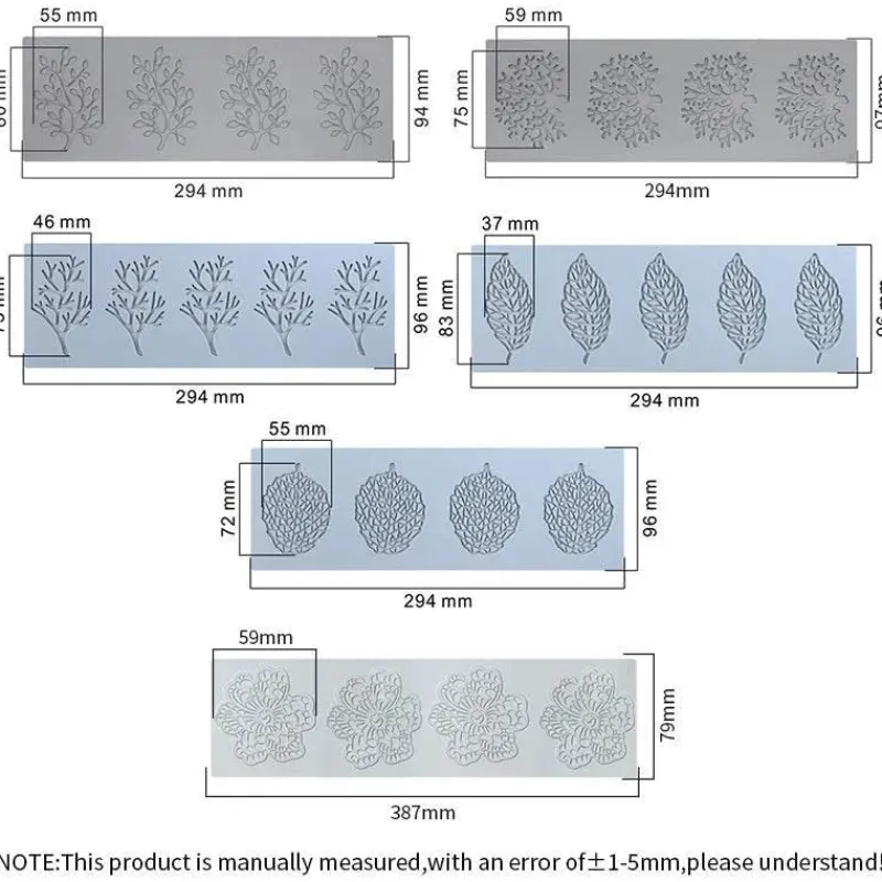 Tom Küche & Esszimmer-Silikonform mit Korallenzweig und Blättern für Kuchen- und Schokoladendekoration