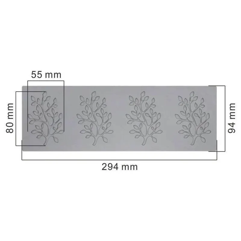Tom Küche & Esszimmer-Silikonform mit Korallenzweig und Blättern für Kuchen- und Schokoladendekoration