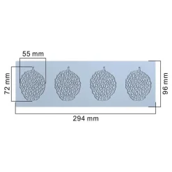 Tom Küche & Esszimmer-Silikonform mit Korallenzweig und Blättern für Kuchen- und Schokoladendekoration