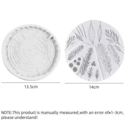 Tom Küche & Esszimmer-Silikonform mit Tannenzapfen und Blättern – Backwerkzeug für die Feiertage
