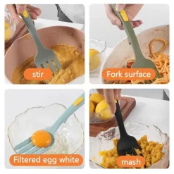 Tom Küche & Esszimmer-Silikon-Gabel-Set – Multifunktionale Küchenhelfer zum Kochen und Servieren
