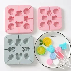 Tom Küche & Esszimmer-Silikon-Lolliform – DIY-Süßigkeiten-Dekor mit süßen Mustern