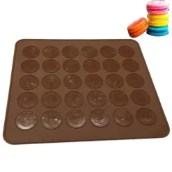 Tom Küche & Esszimmer-Silikon-Macaron-Matte - Backblech mit 30 Mulden für Gebäck