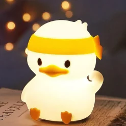 The Light Loft Beleuchtung-Silikon-Nachtlampe – Entzückendes Struggle Duck-Dekor fürs Kinderzimmer