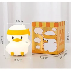 The Light Loft Beleuchtung-Silikon-Nachtlampe – Entzückendes Struggle Duck-Dekor fürs Kinderzimmer