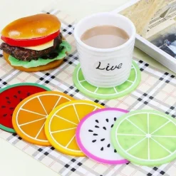 The Decor Haven Küche & Esszimmer-Silikon-Obstuntersetzer - 5er-Set Getränkeuntersetzer