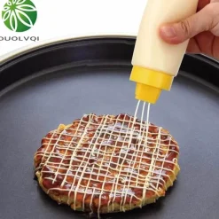 Tom Küche & Esszimmer-Silikon-Quetschflasche – Kuchendekorationswerkzeug mit 4 Löchern