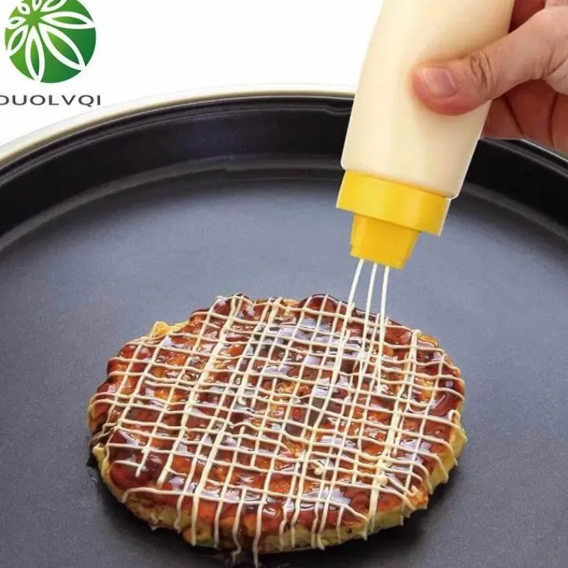 Tom Küche & Esszimmer-Silikon-Quetschflasche – Kuchendekorationswerkzeug mit 4 Löchern