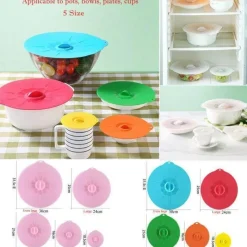 Deco Küche & Esszimmer-Silikon-Schüsseldeckel-Set – wiederverwendbare Küchenabdeckungen zur Aufbewahrung von Lebensmitteln