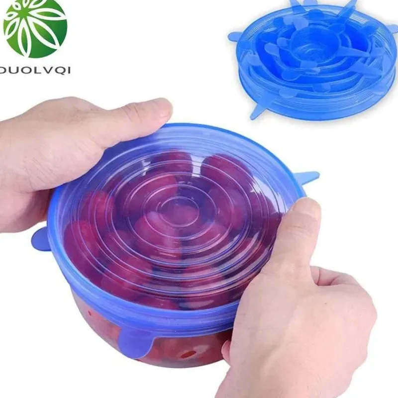 Tom Küche & Esszimmer-Silikon-Stretchdeckel - Universal-Set zur Lebensmittelaufbewahrung