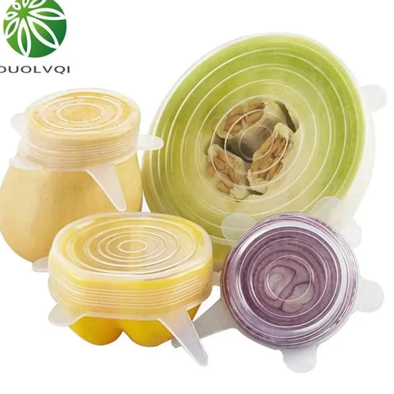 Tom Küche & Esszimmer-Silikon-Stretchdeckel - Universal-Set zur Lebensmittelaufbewahrung