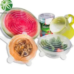 Tom Küche & Esszimmer-Silikon-Stretchdeckel - Universal-Set zur Lebensmittelaufbewahrung