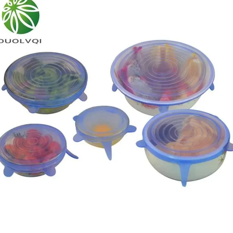 Tom Küche & Esszimmer-Silikon-Stretchdeckel - Universal-Set zur Lebensmittelaufbewahrung