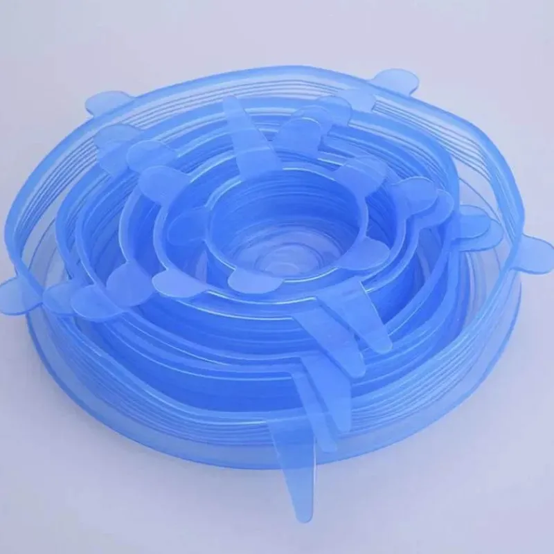 Tom Küche & Esszimmer-Silikon-Stretchdeckel - Universal-Set zur Lebensmittelaufbewahrung