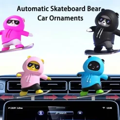 Wild u0026 Free Gear Autozubehör|Automobilindustrie-Skateboard-Bär-Dekor – süßes Geschenk für Skateboard-Liebhaber