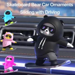 Wild u0026 Free Gear Autozubehör|Automobilindustrie-Skateboard-Bär-Dekor – süßes Geschenk für Skateboard-Liebhaber