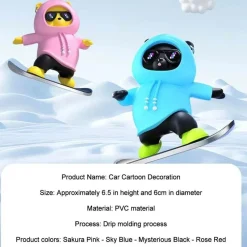 Wild u0026 Free Gear Autozubehör|Automobilindustrie-Skateboard-Bär-Dekor – süßes Geschenk für Skateboard-Liebhaber