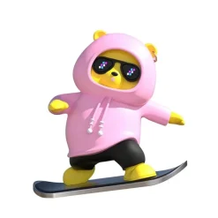 Wild u0026 Free Gear Autozubehör|Automobilindustrie-Skateboard-Bär-Dekor – süßes Geschenk für Skateboard-Liebhaber