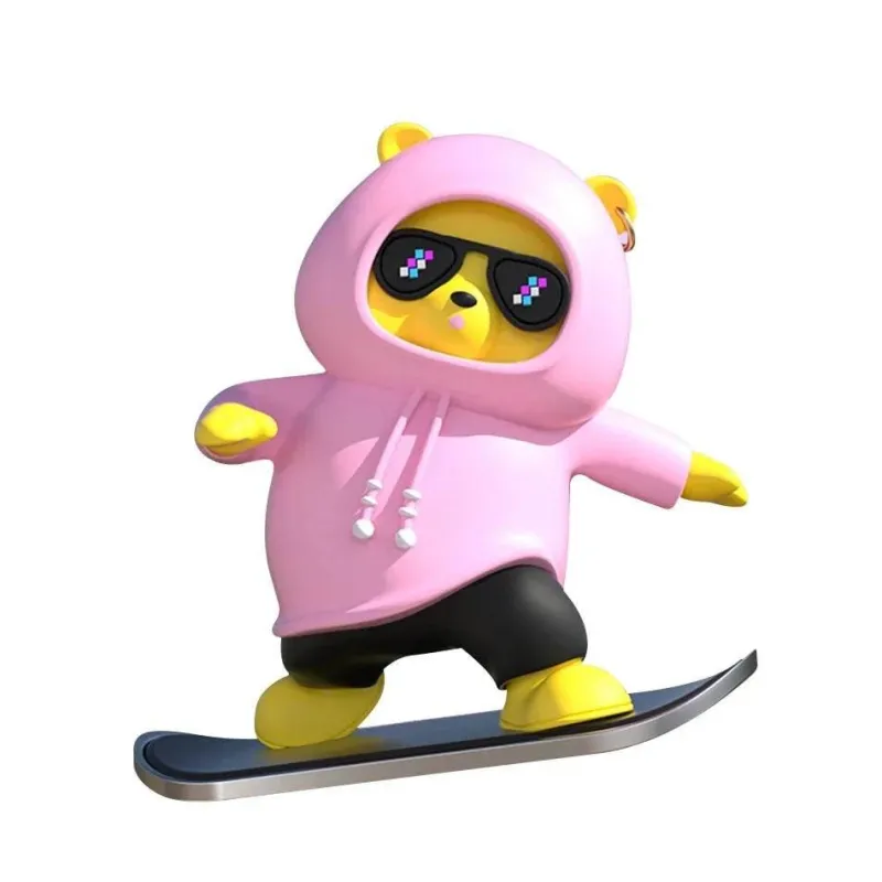 Wild u0026 Free Gear Autozubehör|Automobilindustrie-Skateboard-Bär-Dekor – süßes Geschenk für Skateboard-Liebhaber