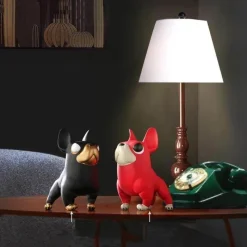 Accent Haven Wohndeko-Skulptur einer Französischen Bulldogge – Dekoratives Kunstwerk für Zuhause