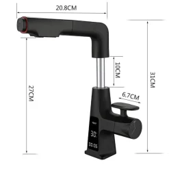 The Blissful Bath Badezimmer-Smart Faucet - Rotatable Temperature Water Tap Display