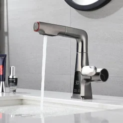 The Blissful Bath Badezimmer-Smart Faucet - Rotatable Temperature Water Tap Display