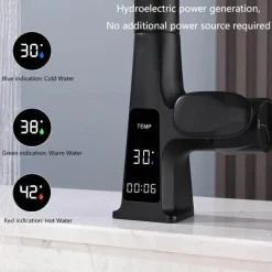 The Blissful Bath Badezimmer-Smart Faucet - Rotatable Temperature Water Tap Display