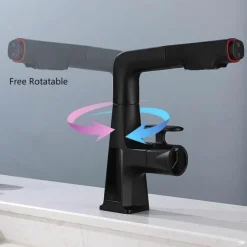 The Blissful Bath Badezimmer-Smart Faucet - Rotatable Temperature Water Tap Display