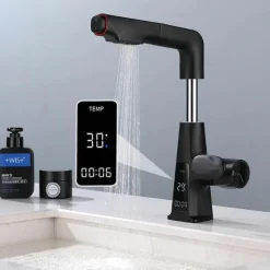 The Blissful Bath Badezimmer-Smart Faucet - Rotatable Temperature Water Tap Display