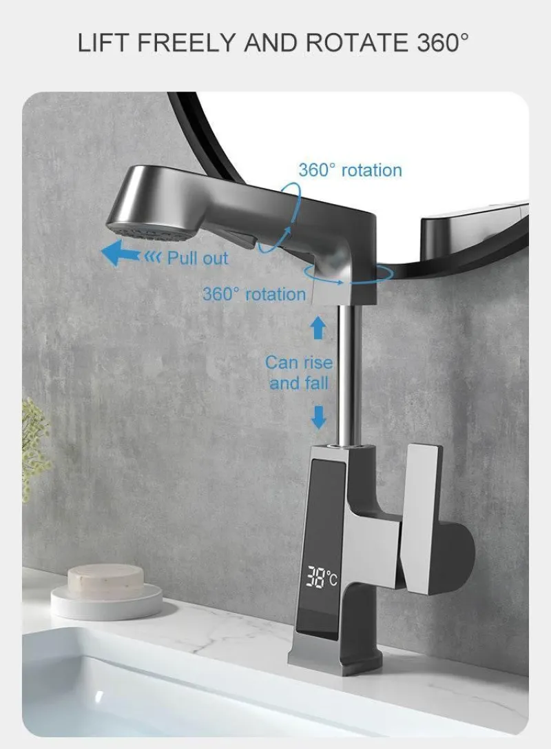 The Blissful Bath Badezimmer-Smart Faucet - Temperature Display Kitchen Tap