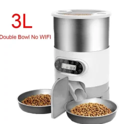 Furry Haven Haustierzubehör|Reinigungswerkzeuge Für Haustiere-Smart Pet Feeder - Automatischer 2-Wege-Mahlzeitenverteiler