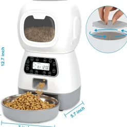 Furry Haven Haustierzubehör|Reinigungswerkzeuge Für Haustiere-Smart Pet Feeder - Automatischer 2-Wege-Mahlzeitenverteiler