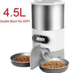 Furry Haven Haustierzubehör|Reinigungswerkzeuge Für Haustiere-Smart Pet Feeder - Automatischer 2-Wege-Mahlzeitenverteiler