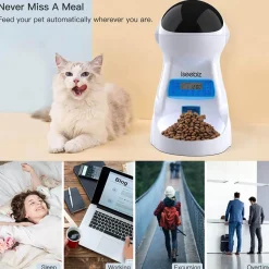 Furry Haven Tierfütterung|Haustierzubehör-Smart WiFi Pet Feeder - Automatischer Futterspender für Katzen und Hunde