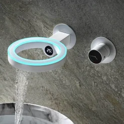 The Blissful Bath Badezimmer-Smarter LED-Badezimmerhahn – Eleganter Wasserhahn im digitalen Design