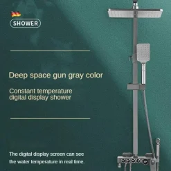 The Blissful Bath Badezimmer-Smartes LCD-Bidet-Duschset – Thermostat-Sprüher