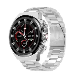 Decor Heimwerkzeuge-Smartwatch mit Bluetooth-Kopfhörern – klassisches Lederdesign