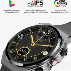 Decor Heimwerkzeuge-Smartwatch mit Bluetooth-Kopfhörern – klassisches Lederdesign