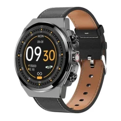 Decor Heimwerkzeuge-Smartwatch mit Bluetooth-Kopfhörern – klassisches Lederdesign