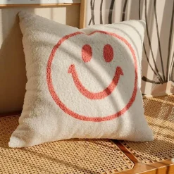 Cozy Cushions Bettzeug-Smile Dekorativer Kissenbezug - Gemütlicher Kissenbezug für die Heimdekoration