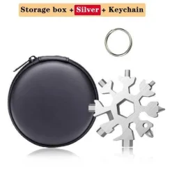 Cozy Living Heimwerkzeuge-Snowflake Multi-Tool – 18-in-1 Camping-Survival-Handwerkzeug