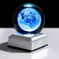 Willow u0026 Whim Beleuchtung-Solar System Crystal Globe Lamp - Planetary Night Light