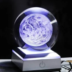 Willow u0026 Whim Beleuchtung-Solar System Crystal Globe Lamp - Planetary Night Light