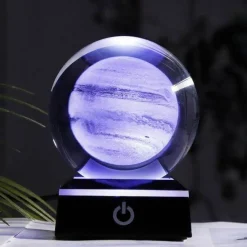 Willow u0026 Whim Beleuchtung-Solar System Crystal Globe Lamp - Planetary Night Light