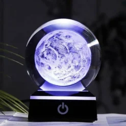 Willow u0026 Whim Beleuchtung-Solar System Crystal Globe Lamp - Planetary Night Light