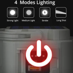 The Outdoor Vault Camping-Werkzeuge|Heimwerkzeuge-Solarbetriebene wiederaufladbare Campinglaterne – LED-Explorer-Licht für den Außenbereich