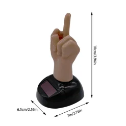 Wild u0026 Free Gear Autozubehör|Automobilindustrie-Solarbetriebenes Mittelfinger-Auto-Armaturenbrett-Dekor – lustiges Auto-Accessoire
