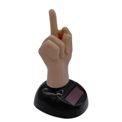 Wild u0026 Free Gear Autozubehör|Automobilindustrie-Solarbetriebenes Mittelfinger-Auto-Armaturenbrett-Dekor – lustiges Auto-Accessoire